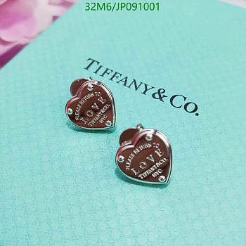 Tiffany & CO Earrings Heart Silver 5811