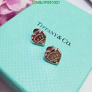 Tiffany & CO Earrings Heart Silver 5811 - 5