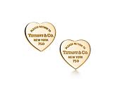 Tiffany & CO Earrings Heart Gold 5808 - 1