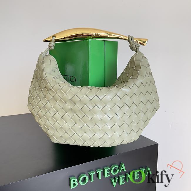 Bottega Veneta Sardine 36 Top Handle Bag Green - 1