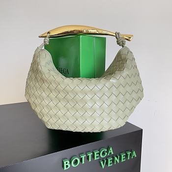 Bottega Veneta Sardine 36 Top Handle Bag Green
