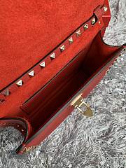 VLT Small Rockstud Red Grainy Calfskin Gold Tone 0181# - 4