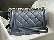 Chanel Quilted Calfskin Le Boy 25.5 Blue/ Silver1905 - 5