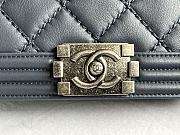 Chanel Quilted Calfskin Le Boy 25.5 Blue/ Silver1905 - 3