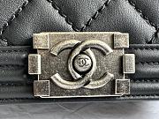 Chanel Quilted Calfskin Le Boy 25.5 Black/ Silver 1904  - 2