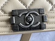 Chanel Quilted Calfskin Le Boy 25.5 Beige/ Silver 1903 - 2