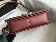 Chanel Quilted Calfskin Le Boy 25.5 Wine Red/ Silver 1901 - 4