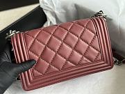 Chanel Quilted Calfskin Le Boy 25.5 Wine Red/ Silver 1901 - 3