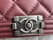 Chanel Quilted Calfskin Le Boy 25.5 Wine Red/ Silver 1901 - 2