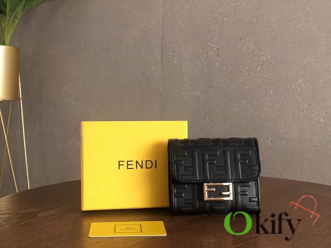 Fendi FF Wallet Black Leather  - 1
