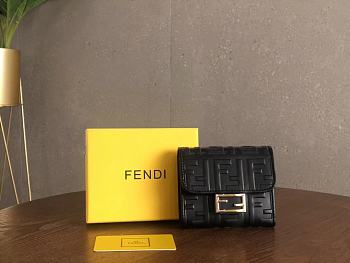 Fendi FF Wallet Black Leather 