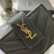 YSL Wallet Black Leather Gold Tone 5781 - 6