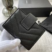 YSL Wallet Black Leather Gold Tone 5781 - 5