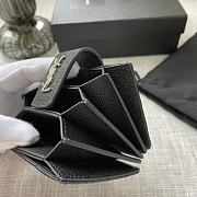 YSL Wallet Black Leather Silver Tone 5779  - 2