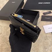 YSL Zipper Wallet Black/ Gold 5768  - 4