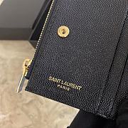 YSL Zipper Wallet Black/ Gold 5768  - 2