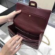 CC 2.55 Medium Wrinkle Effect Glossy Calf Leather Wine Red/ Gold - 4