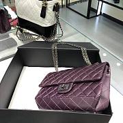 CC 2.55 Medium Wrinkle Effect Glossy Calf Leather Purple/ Silver - 4