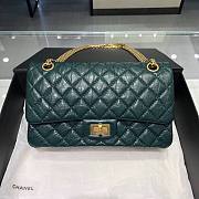 CC 2.55 Medium Wrinkle Effect Glossy Calf Leather Mallard Green/ Gold - 1