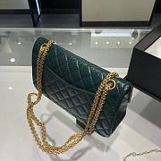 CC 2.55 Medium Wrinkle Effect Glossy Calf Leather Mallard Green/ Gold - 4