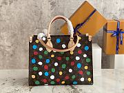 LV x YK OnTheGo MM 35 Bag Monogram Canvas 3D Painted Dots print - 1