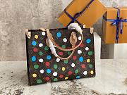 LV x YK OnTheGo MM 35 Bag Monogram Canvas 3D Painted Dots print - 3