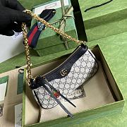 Gucci Ophidia GG small handbag in beige and blue Supreme - 4