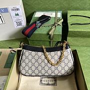 Gucci Ophidia GG small handbag in beige and blue Supreme - 2
