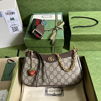 Gucci Ophidia GG small handbag in beige and ebony Supreme