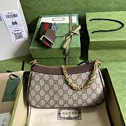 Gucci Ophidia GG small handbag in beige and ebony Supreme - 4