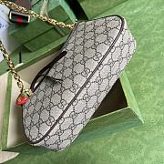 Gucci Ophidia GG small handbag in beige and ebony Supreme - 3