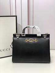 Gucci Zumi Grainy Black 27 Top Handle Bag 569712 - 1