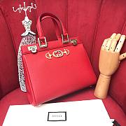 Gucci Zumi Grainy Red 27 Top Handle Bag 569712 - 1