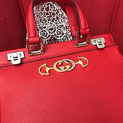 Gucci Zumi Grainy Red 27 Top Handle Bag 569712 - 2