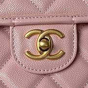 CC Large Backpack Pink Caviar & gold-tone metal - 6