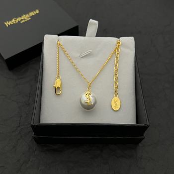 YSL necklace gold with pearl 