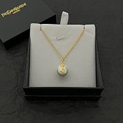 YSL necklace gold with pearl  - 4