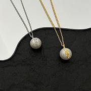 YSL necklace gold with pearl  - 3