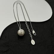 YSL necklace silver with pearl - 2