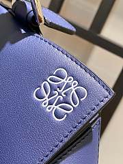 Loewe Small Puzzle in Navy Blue Satin Calfskin 89183 - 2