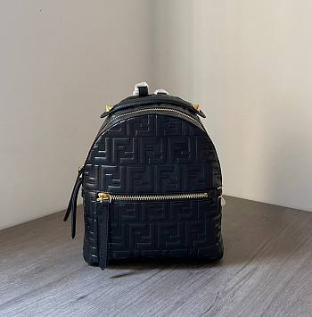 Fendi Mini Backpack FF Black Lambskin 25