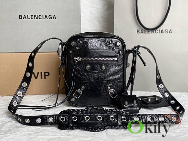 Balenciaga Le Cagole Black Leather Crossbody Bag 10886 - 1