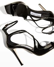 Jimmy Choo Azia Patent Ankle-Strap Sandals in Shiny Black - 2