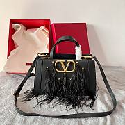 Valentino Vlogo Signature Small Leather Handbags with Feathers  - 1
