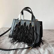 Valentino Vlogo Signature Small Leather Handbags with Feathers  - 4