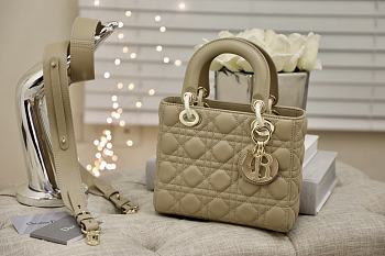 Lady Dior ABC Small 20 Sand Colored Cannage Lambskin 1550 