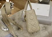 Lady Dior ABC Small 20 Sand Colored Cannage Lambskin 1550  - 3