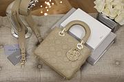 Lady Dior ABC Small 20 Sand Colored Cannage Lambskin 1550  - 2