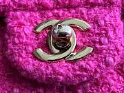 CC Flapbag Medium Hot Pink Cashmere Tweed & Gold-Tone Metal - 2