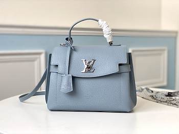 LV Lockme Ever Handbag 28 Blue Leather